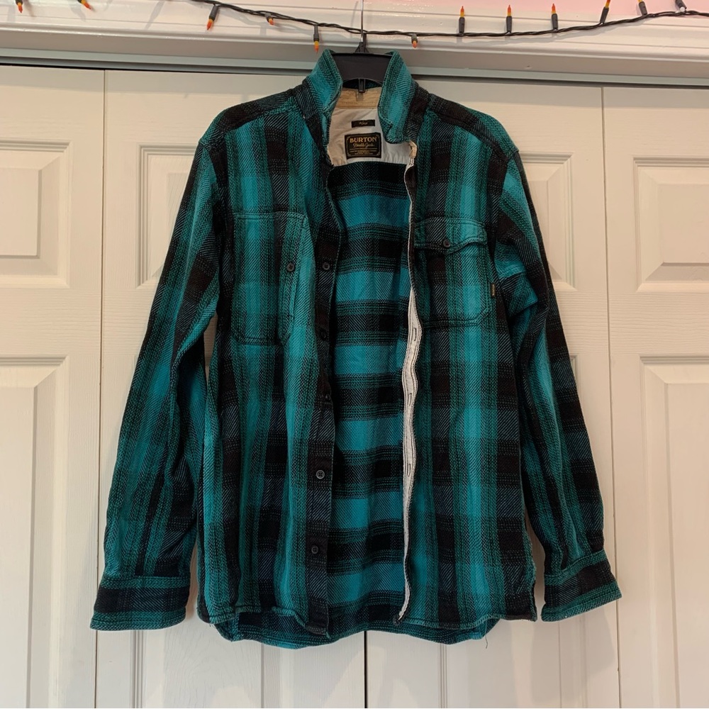 Burton Durable Goods Teal flannel jacket